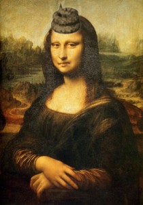 Mona Lisa in flying shit accident